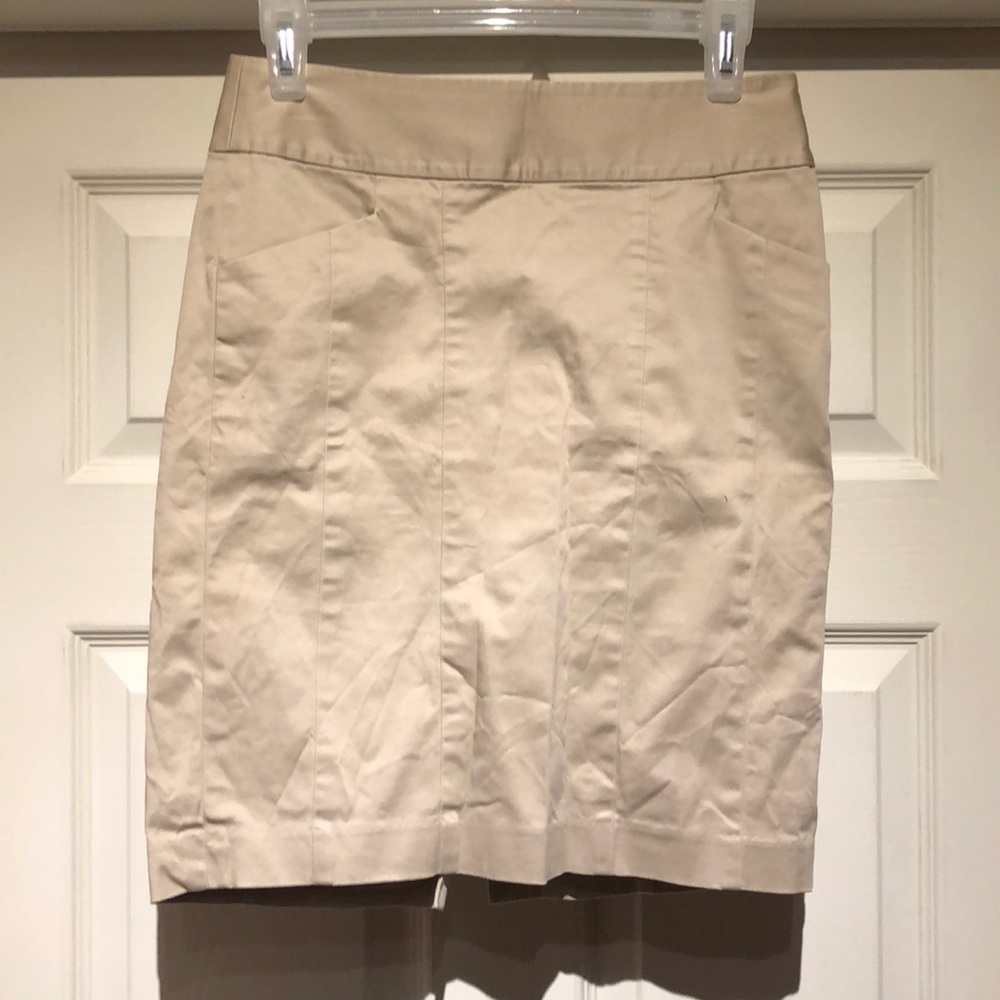The Limited Khaki Pencil Skirt 0 with Pockets